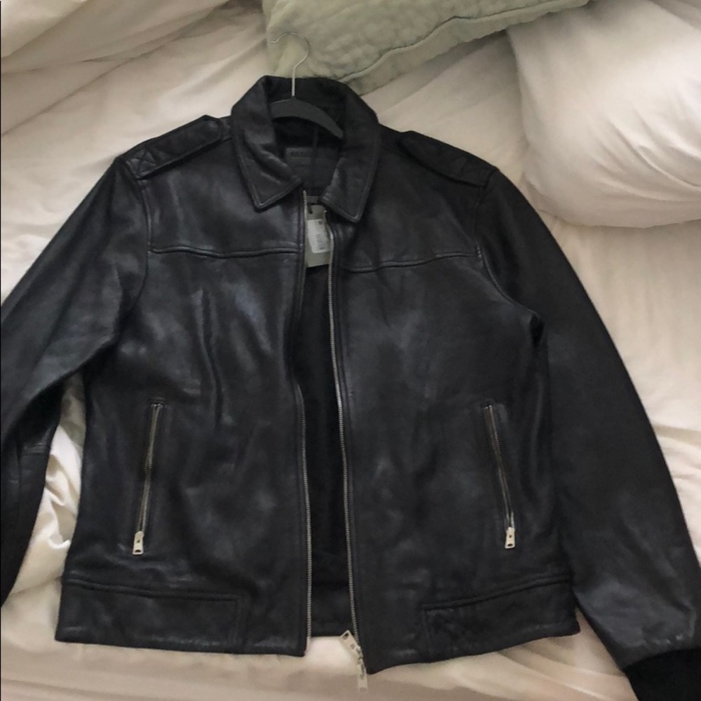 All Saints Junction Leather Jacket NWT